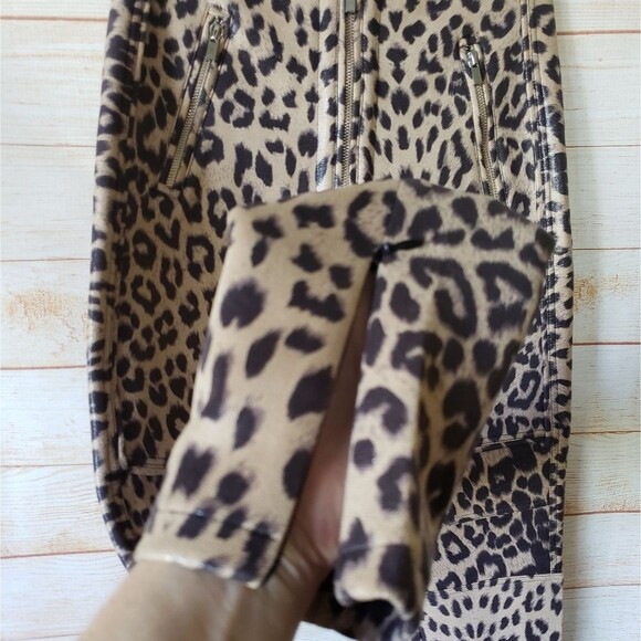 Mistress Rocks Los Angeles Stretch Leopard Paneled High Rise Leggings Small - Picture 5 of 10